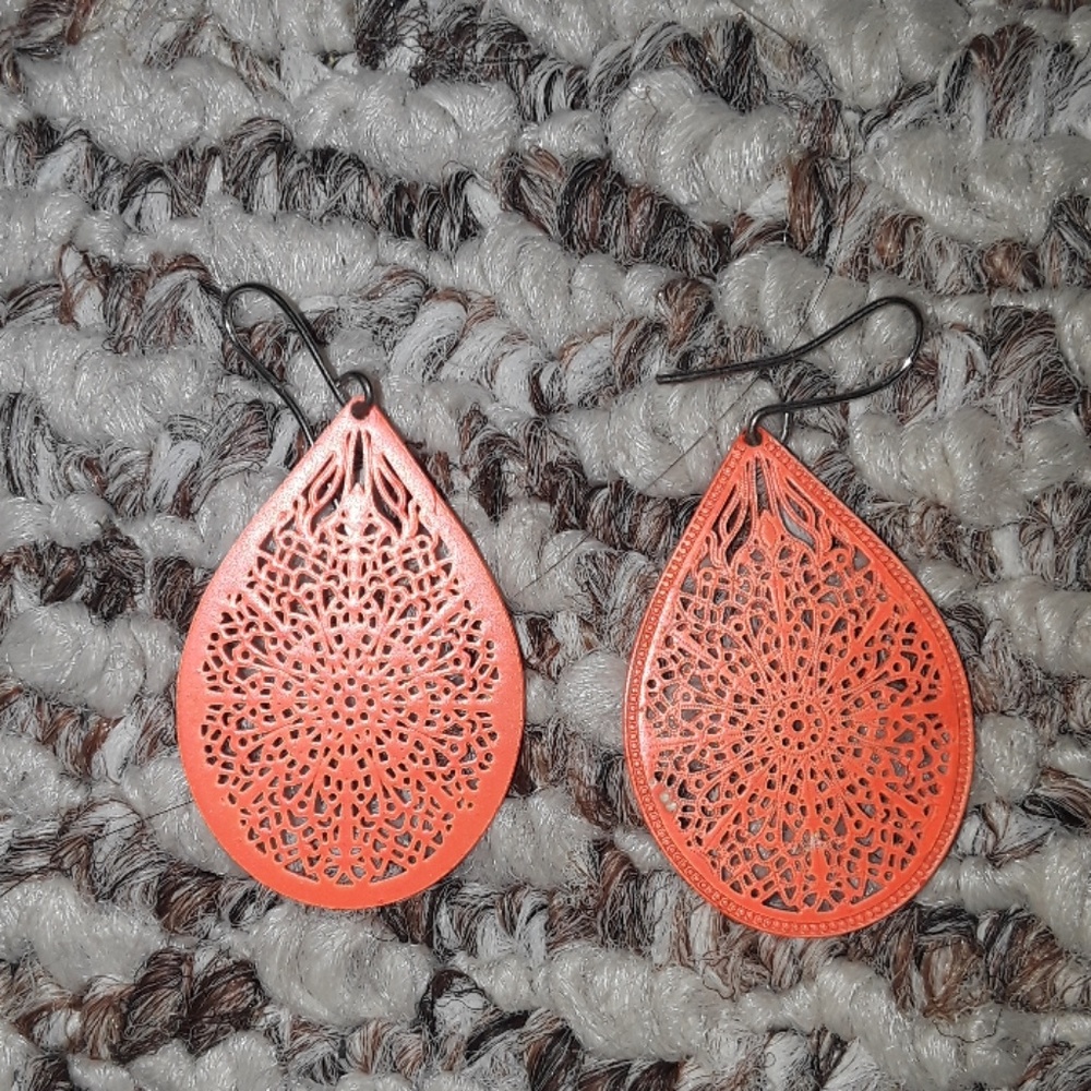 orange earrings